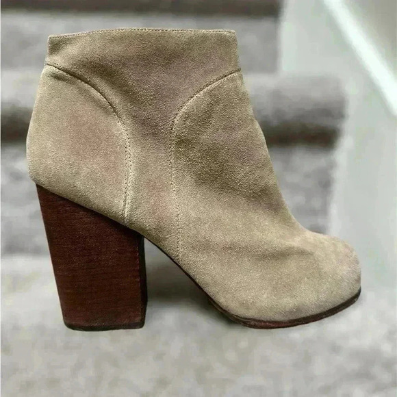 Jeffery Campbell Hanger Suede Ankle Zipper Boots | Tan | Women’s Size 10 - Picture 7 of 12